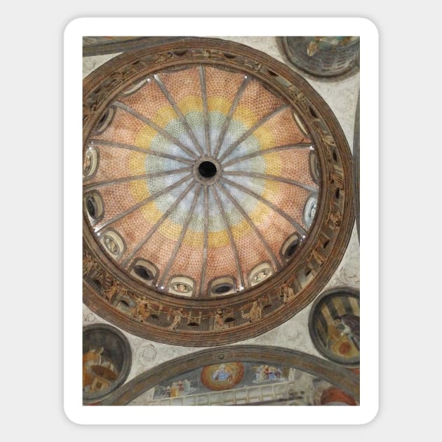 Dome of Basilica of Sant'Eustorgio, Milan Sticker by IgorPozdnyakov